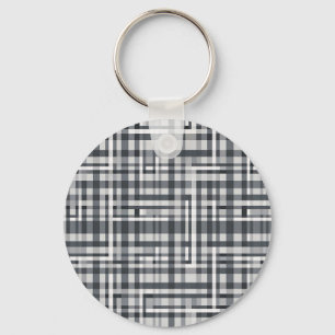 Porte-clés Vérification de motif géométrique en pixel monochr