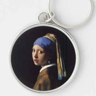 Porte-clés Vermeer Girl Pearl Élevant Masterpiece Peinture
