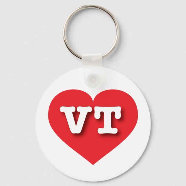 Porte-clés Vermont Red Heart - J'aime VT (Recto)