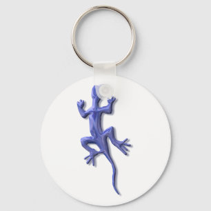 Porte-clés Verre bleu Lézard