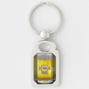 Porte-clés Verre de bière personnalisé drôle