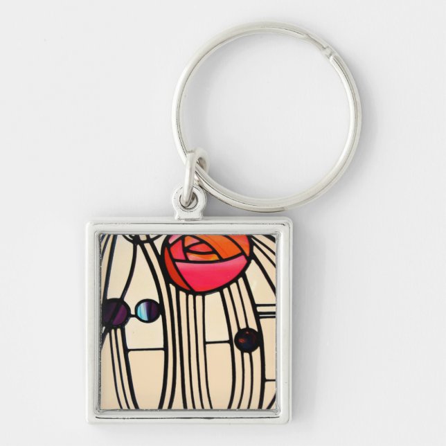 Porte-clés Verre en tôle de Charles Rennie Mackintosh (Devant)