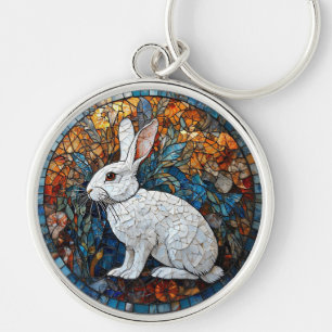 Porte-clés Verre teinté décoratif lapin