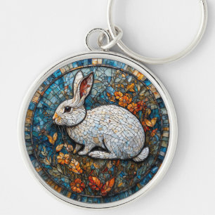 Porte-clés Verre teinté décoratif lapin