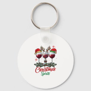 Porte-clés Verres à vin Esprits de Noël Renne Andouillers Pi