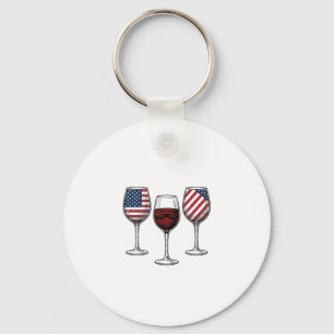 Porte-clés Verres à vin patriotiques dessin de t-shirt vector