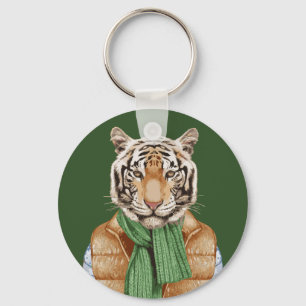 Porte-clés Vers le bas tigre de gilet