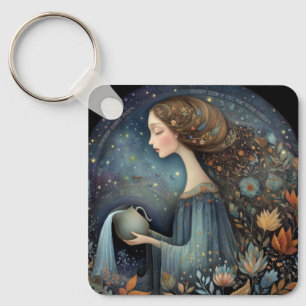 Porte-clés Verseau Porteur d'Eau Zodiaque Astrologie Annivers