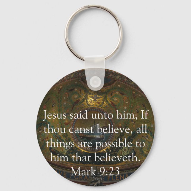 Porte-clés Verset biblique inspirant (Recto)