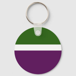 Porte-clés Vert blanc violet couleur pâle Design de bloc de c