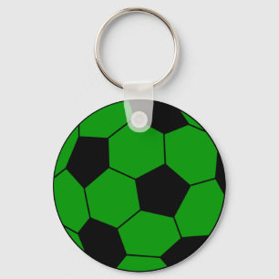 Porte-clés Vert et noir du football du football