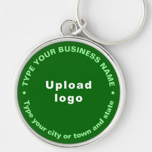 Porte-clés vert rond de marque commerciale