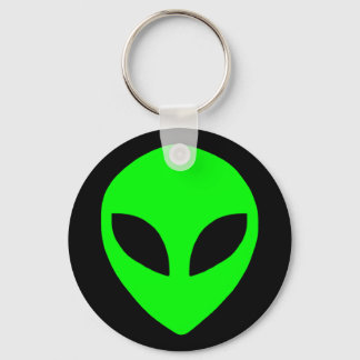 Porte-clés vert visage alien