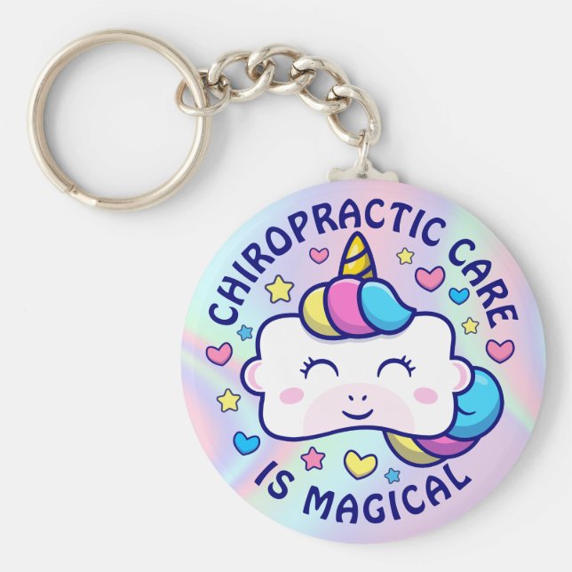 Porte-clés Verticorn™ Chiropractic Care est magique (Devant)