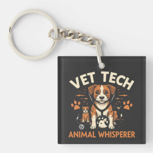 Porte-clés Vet Tech Animal Whisperer mignet Chiot Stethoscope