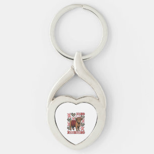 Porte-clés Vêtement rétro de la Saint-Valentin XOXO jolie vac