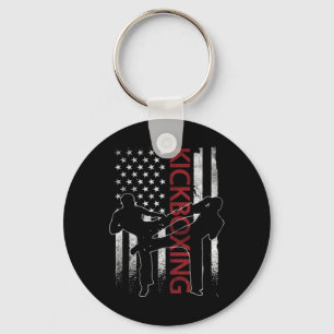 Porte-clés Vêtements de kickboxing Drapeau Américain Kickboxe