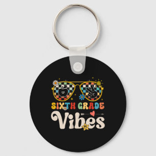Porte-clés Vibes de 6e année - Équipe de 6e année Rétro 1er j