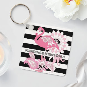 Porte-clés Vibes de Flamant rose uniquement Flamant rose de b