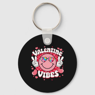 Porte-clés Vibes de la Saint-Valentin Hippie Tie Dye Lunettes