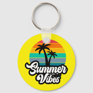 Porte-clés Vibes d'été avec design de palmiers