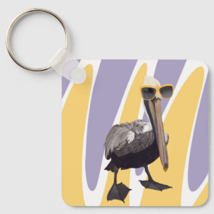 Porte-clés Vibes estivales amusantes Oiseau pélican