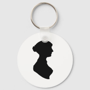 Porte-clés Victorian Regency Femme Silhouette Art indépendant