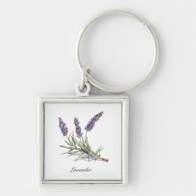 Porte-clés Vie de plantes : Lavande, personnalisable (Devant)