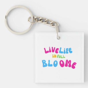 Porte-clés Vie Motivative En Pleine Fleur