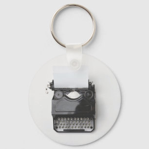 Porte-clés Vieille machine à écrire pour l'auteur,