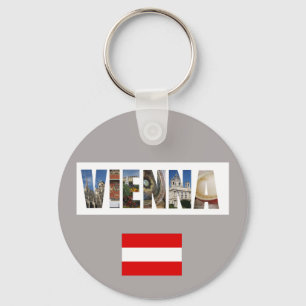 Porte-clés Vienne Autriche Drapeau autrichien Photos de Voyag