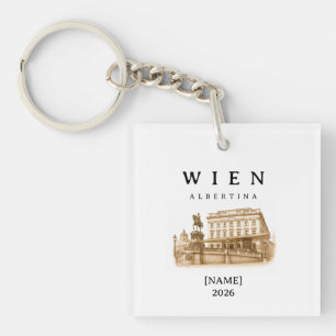 Porte-clés Vienne personnalisée Albertina   Nom & Année