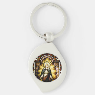 Porte-clés Vierge Marie avec une auréole d'étoiles