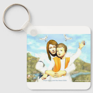 Porte-clés Vierge Marie et l'enfant Jésus