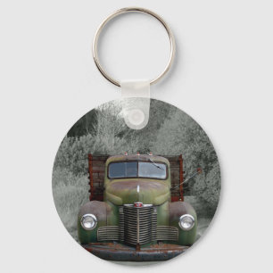 Porte-clés Vieux camion international vert