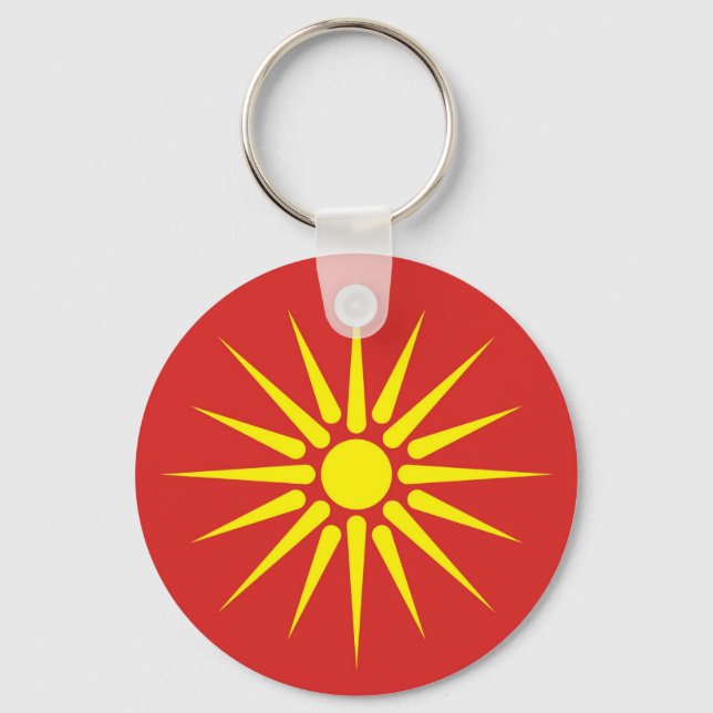 Porte-clés vieux drapeau de la macédoine (Recto)