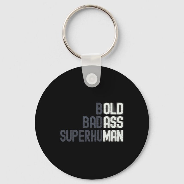 Porte-clés Vieux Homme Dit Gag Cadeau Anniversaire Pour Papa  (Recto)