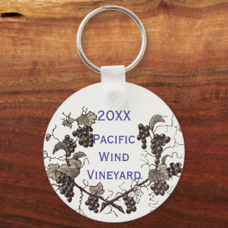 Porte-clés Vigne avec année Vignoble Objets dérivés d'événeme