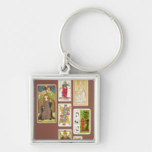 Porte-clés VIII justice, sept cartes de tarot