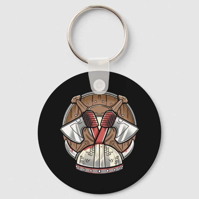 Porte-clés Viking Shield - Logo du guerrier (Recto)