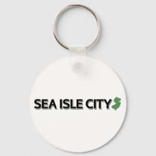 Porte-clés Ville d'île de mer, New Jersey