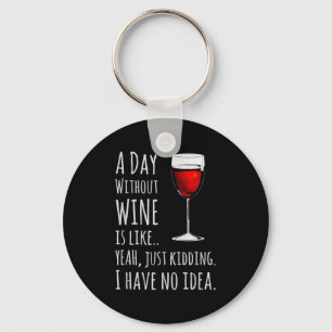 Porte-clés Vin Amusant S_ Un Jour Sans Vin Est Comme Juste En