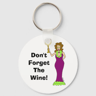 Porte-clés Vin Diva "N'oubliez pas le vin"