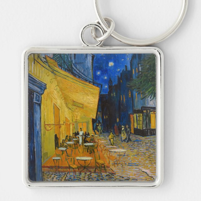 Porte-clés Vincent van Gogh - Café Terrasse en soirée (Devant)