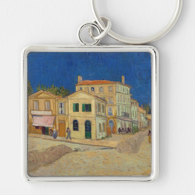 Porte-clés Vincent van Gogh - Maison Jaune / Rue (Devant)