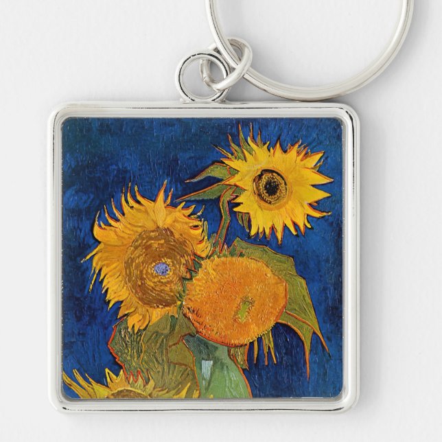Porte-clés Vincent van Gogh - Vase avec cinq tournesols (Devant)