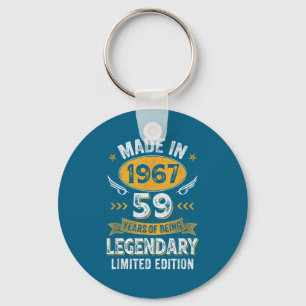 Porte-clés Vintage 1967 59 Ans