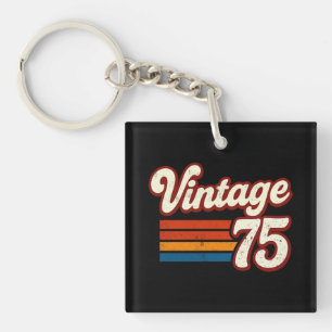 Porte-clés Vintage 1975 Fabriqué en 1975 50e Anniversaire 50