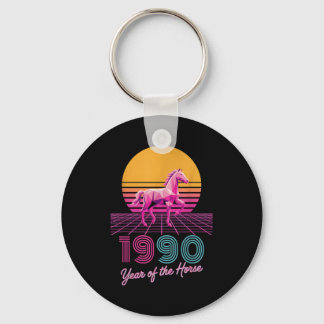 Porte-clés Vintage 1990 Year Of The Horse Lunar Rider Cny Zod
