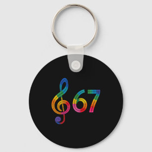 Porte-clés Vintage 67 Musique Meme Argot Six Sept Professeur